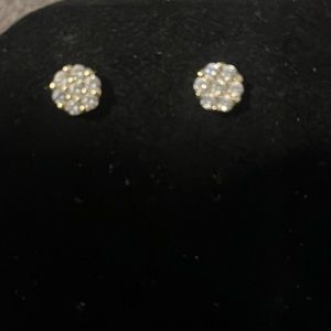 Moissanite 10k gold plated earrings